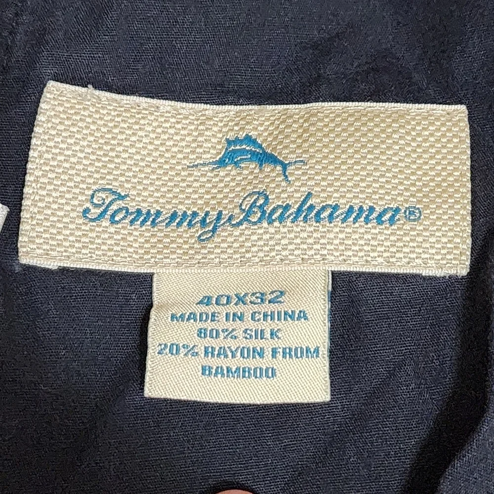 Tommy Bahama Silk & Bamboo Pants 40 X 32 Men's 40x32 black